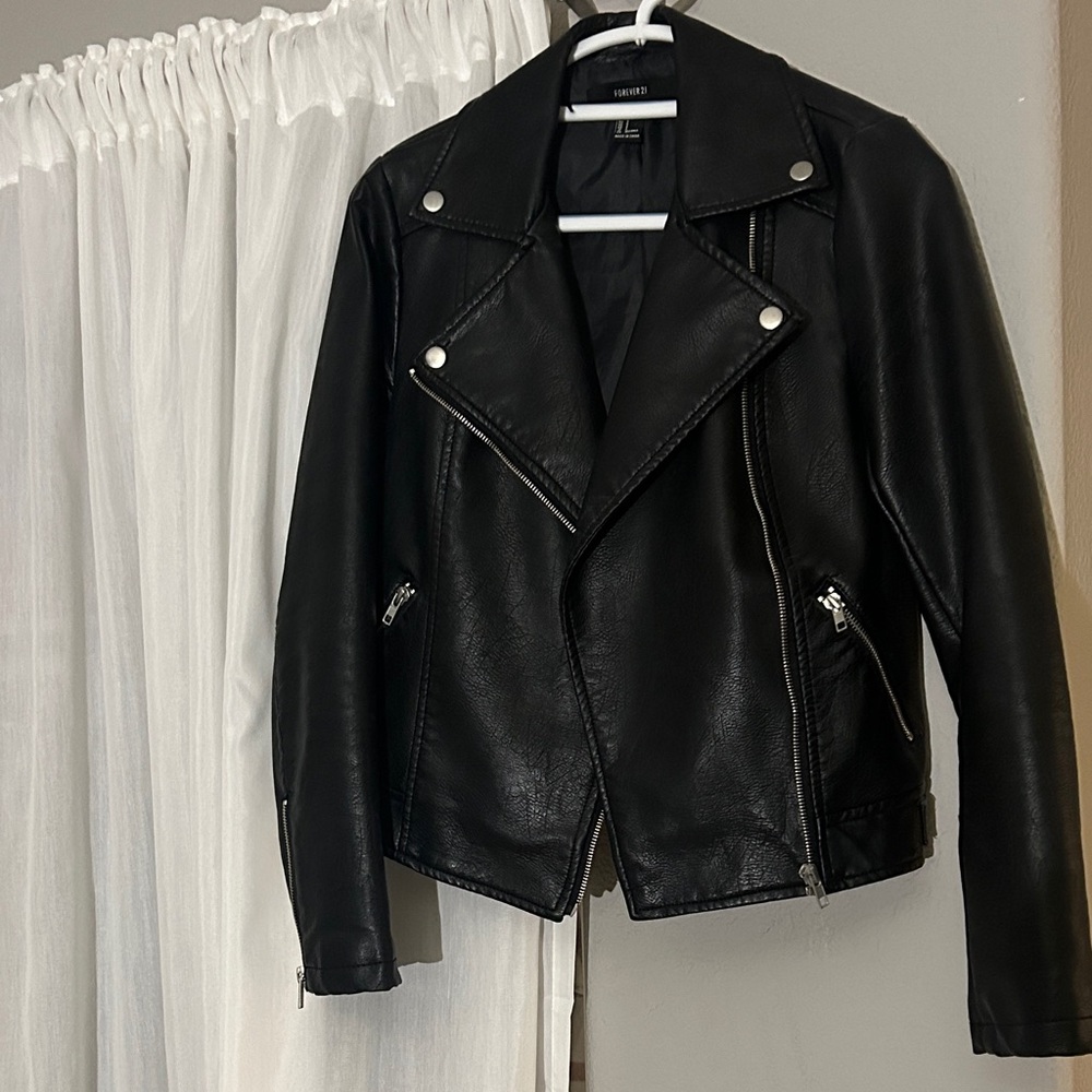 Vintage Forever 21 Black Faux Leather Jacket